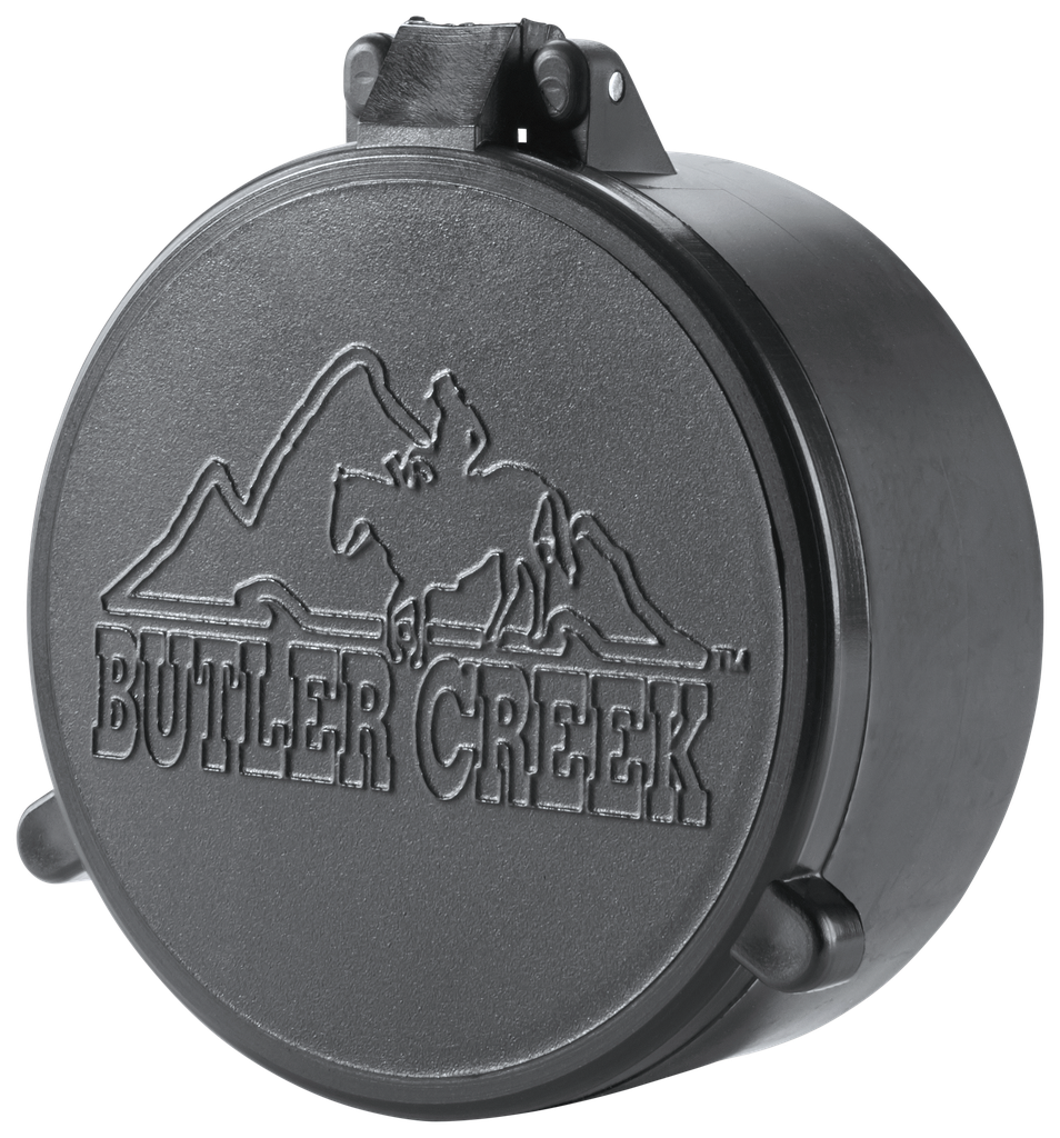 BUTLER CREEK 30510 FLIP-OPEN OBJECTIVE SCOPE COVER 65.40MM OBJ. SIZE 51 BLACK POLYMER