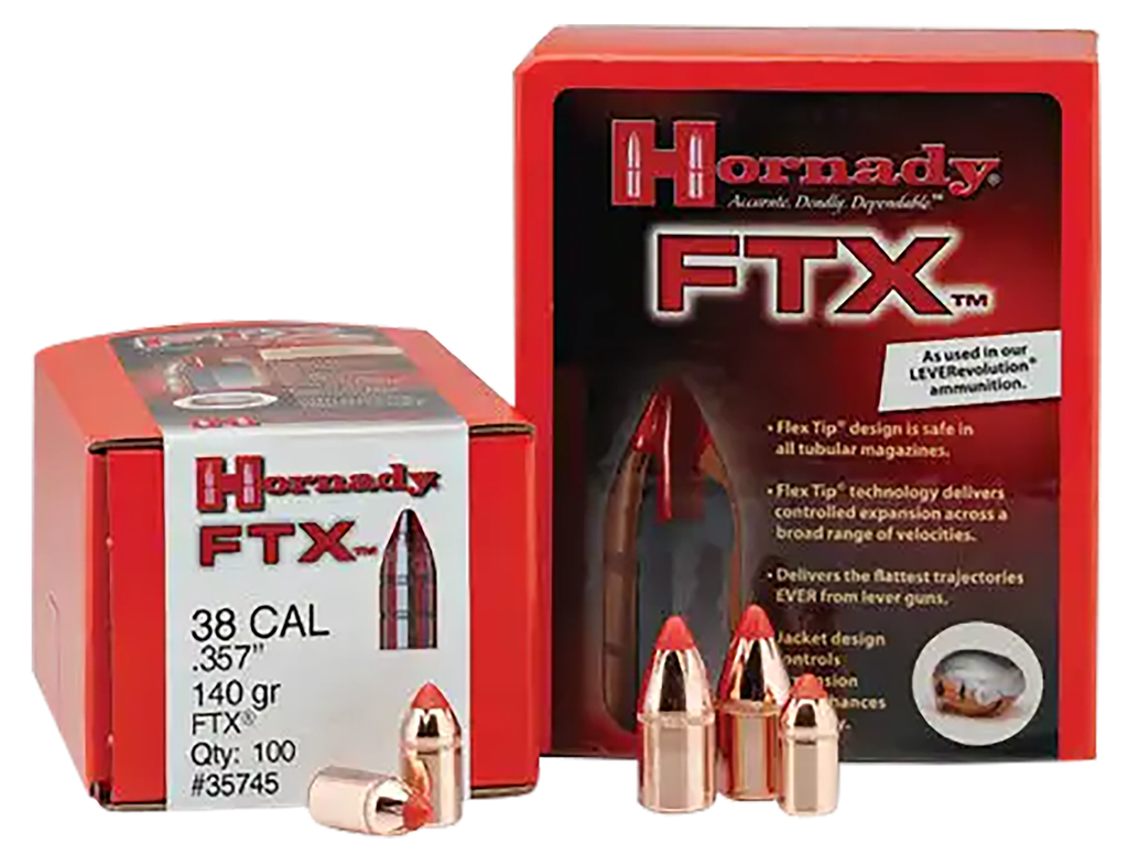 HORNADY 45 CAL .452 FTX BULLETS 250 GR FLEX TIP EXPANDING 50 PER BOX/ 25 CASE 45201