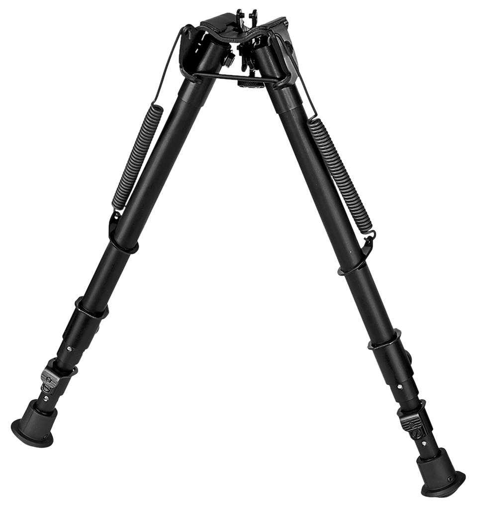 HARRIS BIPODS 251A2 NON-SWIVEL 25 SWIVEL STUD, 12-25", BLACK STEEL/ALUMINUM, RUBBER FEET
