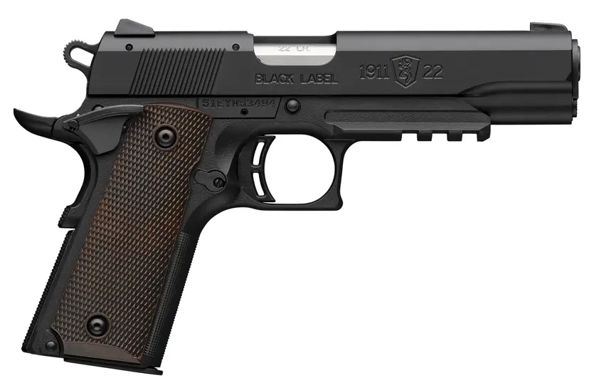 BROWNING 1911-22 BLACK LABEL FS 22 LR W/RAIL 051065490