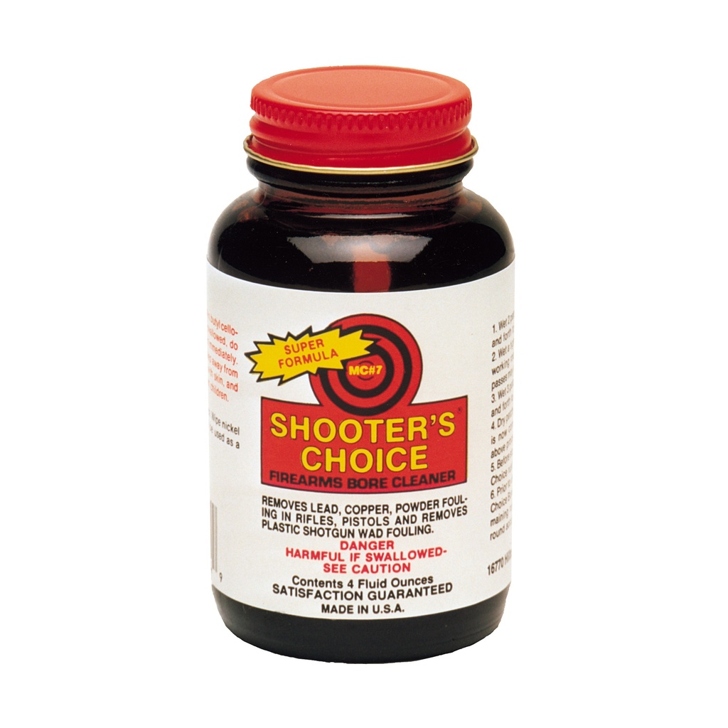 SHOOTER'S CHOICE, MC #7, SOLVENT, LIQUID, 4OZ, BORE CLEANER