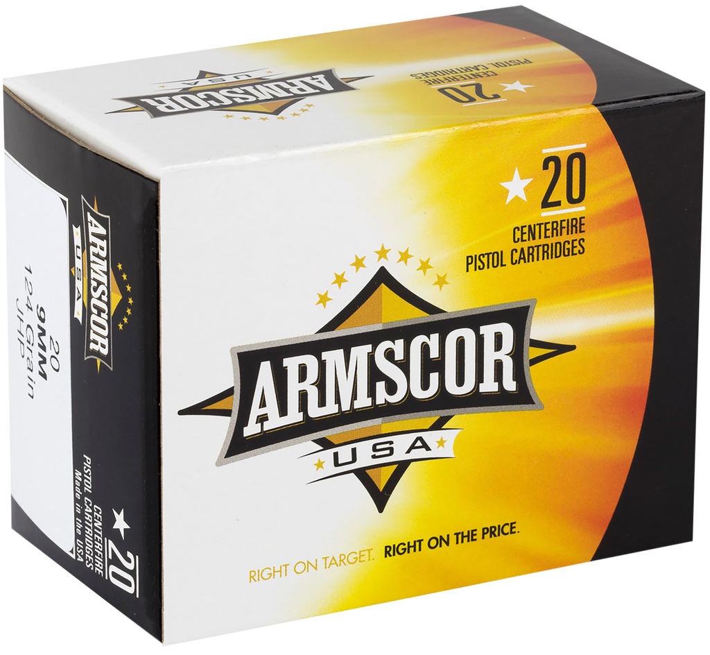 ARMSCOR AC97N USA 9MM LUGER 124 GR JACKETED HOLLOW POINT 20 PER BOX