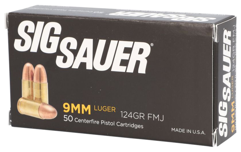 SIG SAUER E9MMB2-50 ELITE BALL 9MM LUGER 124 GRAIN FMJ 50 RNDS