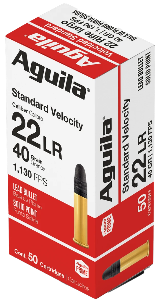 AGUILA 1B220332 STANDARD RIMFIRE 22LR 40GR LEAD SOLID POINT 50 PER