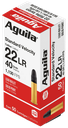 AGUILA 1B220332 STANDARD RIMFIRE 22 LR 40 GRAIN LEAD SOLID POINT 50 RNDS
