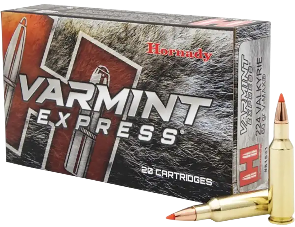 HORNADY 81531 VARMINT EXPRESS 224 VALKYRIE 60 GRAIN V-MAX 20 RNDS