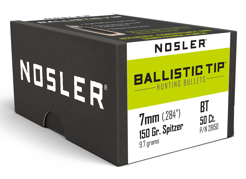 NOSLER 28150 BALLISTIC TIP 7MM 150 GRAIN SPITZER 50 CNT