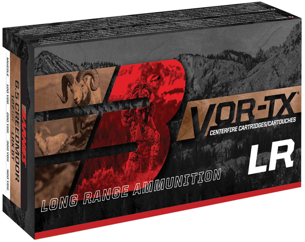 BARNES 29061 VOR-TX LONG RANGE 338 RUM 250GR LRX BOAT TAIL 20RD