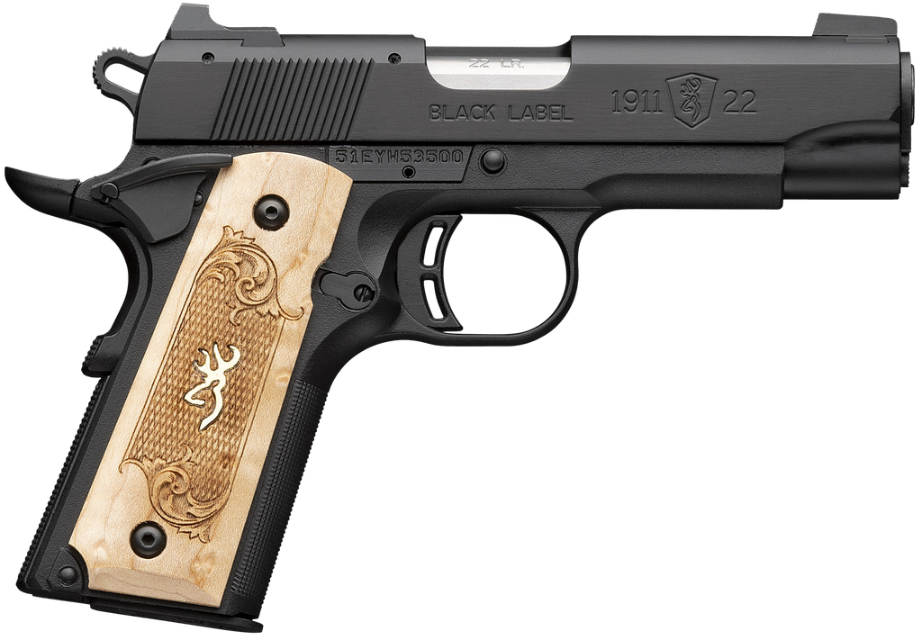BROWNING 051068490 1911-22 BLACK LABEL MEDALLION COMPACT 22 LR 3.63"