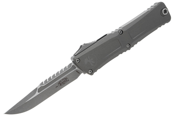 MICROTECH 1217-10 APNCS COMBAT TROODON INTERCEPTOR GEN III SS NATURAL CLEAR ANO ALUMINUM (4" APOCALYPTIC) 