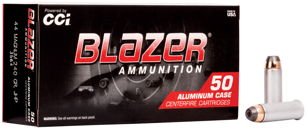 CCI 3564 BLAZER HANDGUN 44 REM MAG 240GR JACKETED HOLLOW POINT 50 PER BOX