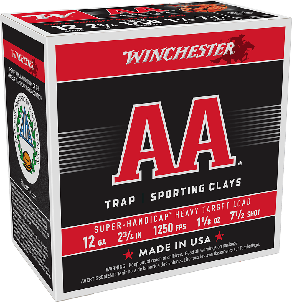WINCHESTER AAHA127 AA SUPER HANDICAP HEAVY TARGET 12 GA 2.75" 1 1/8OZ 7.5 SHOT 25 RNDS