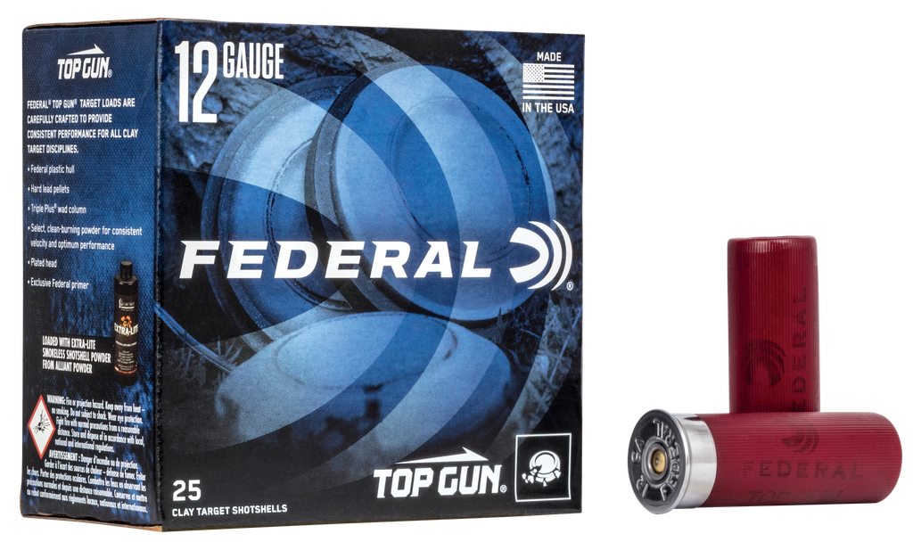 FEDERAL TG12EL8 TOP GUN 12 GA 2-3/4" 7/8OZ 8 SHOT 25 RNDS