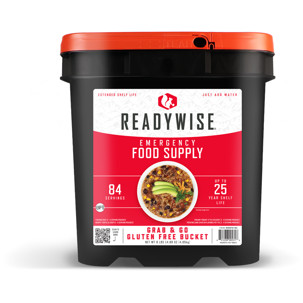 READYWISE RWGF01184 GLUTEN FREE FREEZE DRIED ENTREES 84 SERVINGS PER BUCKET