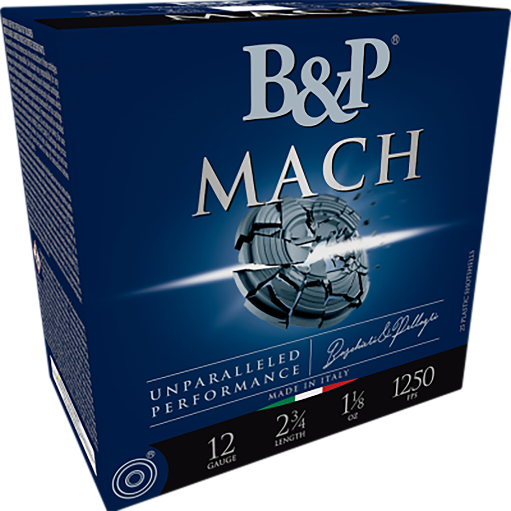 B&P AMMUNITION 12B1F2L7 MACH LV 12 GA 2-3/4"  1OZ 7.5 SHOT 25 RNDS