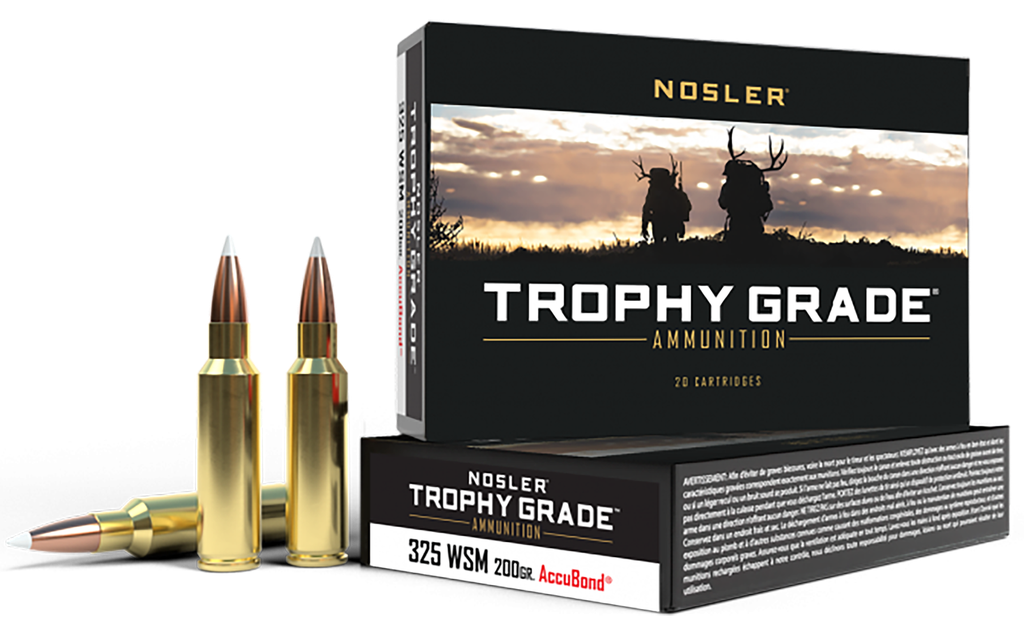NOSLER 60077 TROPHY GRADE 325 WSM 200 GRAIN ACCUBOND 20 RNDS
