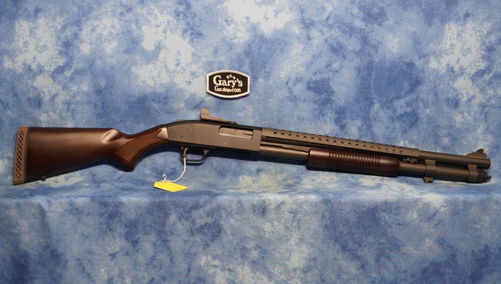USED MOSSBERG MODEL 590A1 RETROGRADE 12 GA 3" 20" BBL WOOD STOCK