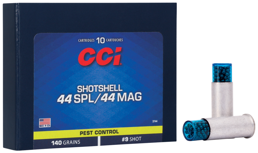 CCI 3744 PEST CONTROL SHOTSHELL 44 SPC / 44 REM MAG 140 GRAIN #9 SHOT 10 RNDS
