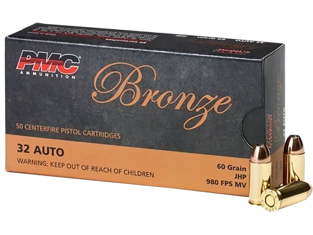 PMC 32B 32 ACP 60 GRAIN JACKETED HOLLOW POINT 50 ROUND BOX