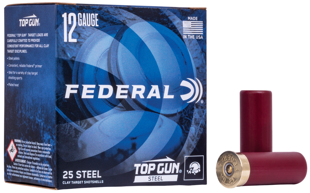 FEDERAL TG1477 TOP GUN STEEL 12 GA 2-3/4" 1 1/8 OZ 7 SHOT 25 RNDS