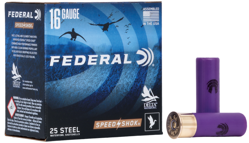 FEDERAL WF1684 SPEED-SHOK 16 GA 2-3/4" 15/16OZ 4 SHOT 25 RNDS