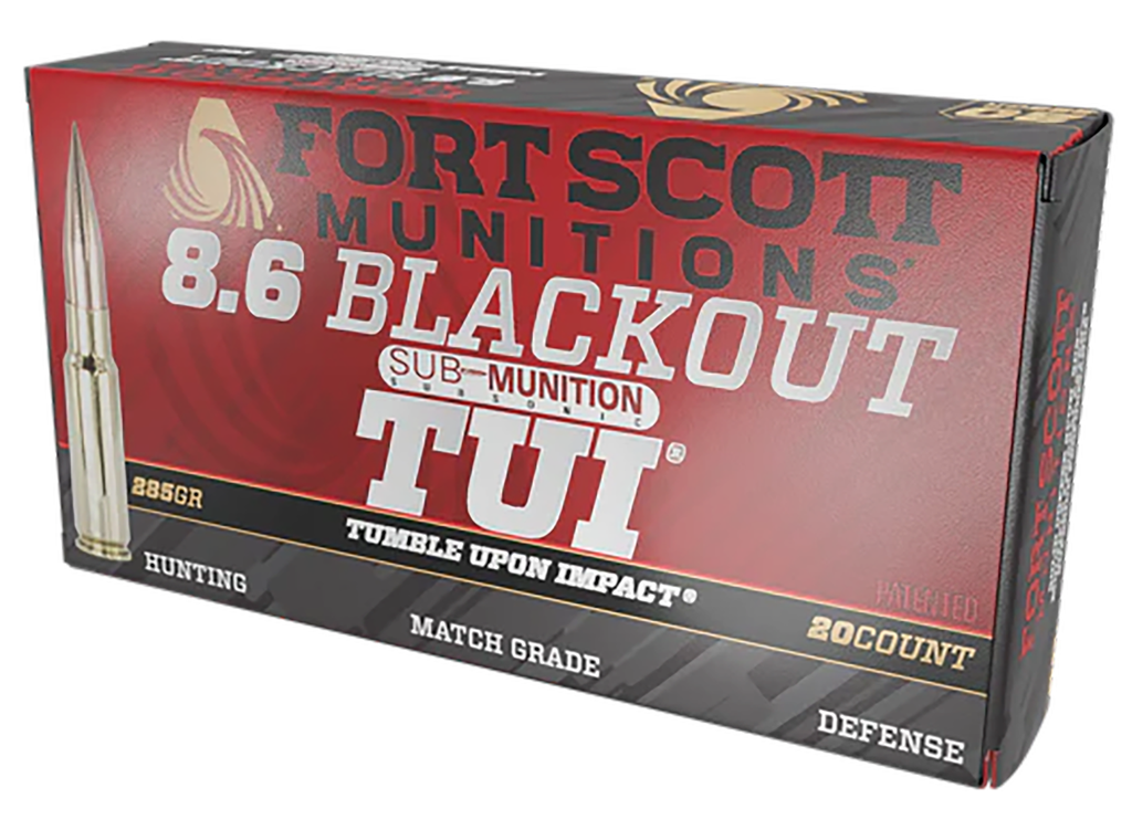 FORT SCOTT MINITIONS 86BLK-285-SCVSS 8.6 BLACKOUT 285 GR SOLID COPPER TUMBLE ON IMPACT