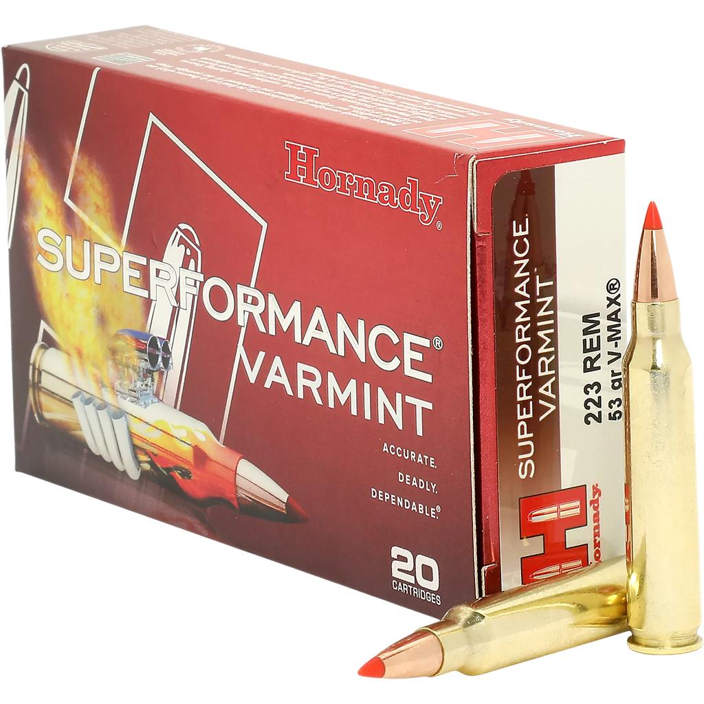 HORNADY 8308 SUPERFORMANCE 223 WSSM 55 GR V-MAX 20 PER BOX