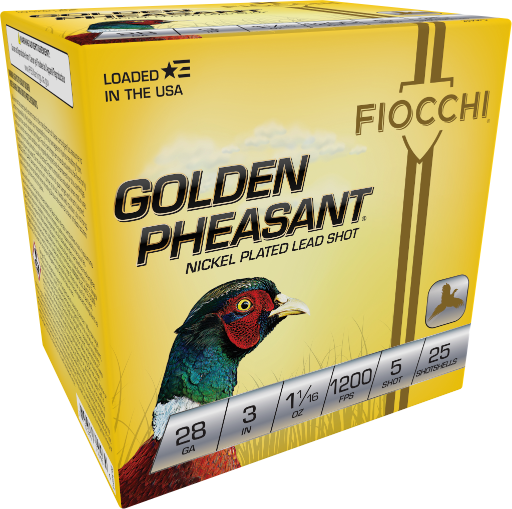 FIOCCHI 283GP5 GOLDEN PHEASANT EXTREMA 28 GA 3" 1 1/16 OZ #5 SHOT 25 PER BOX