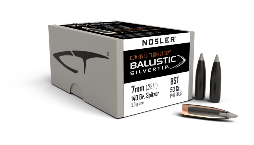 NOSLER 51105 BALLISTIC SILVERTIP 7MM CALIBER 140 GRAIN 50 CNT