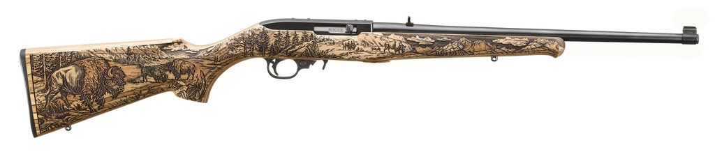 RUGER 31234 10/22 22LR 18.5" BBL ENGRAVED BISON SCENE