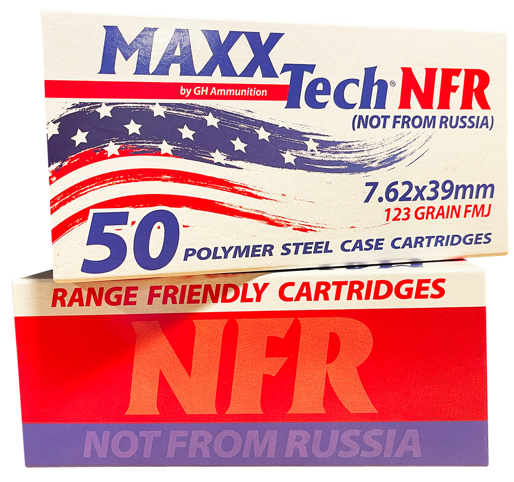 MAXXTECH MTNFR762 NFR 7.62X39MM 123 GRAIN FULL METAL JACKET 50 RNDS