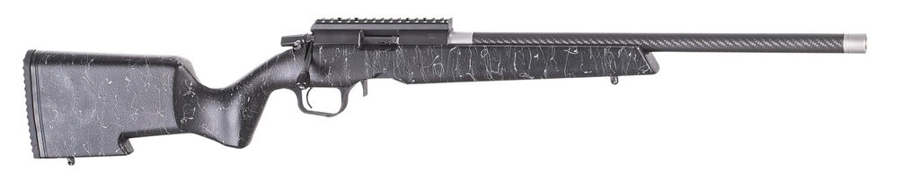CHRISTENSEN ARMS 8011201200 RANGER 22 WMR 9+1 18" CARBON FIBER/THREADED BARREL, BLACK ANODIZED FINISH, BLACK WITH GRAY WEBBING STOCK
