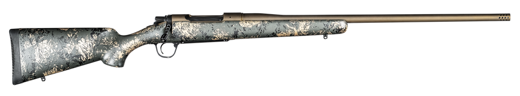 CHRISTENSEN ARMS 8010107900 MESA FFT 7MM REM MAG 3+1 22" THREADED BARREL, BURNT BRONZE CERAKOTE, GREEN WITH BLACK/TAN WEBBING STOCK