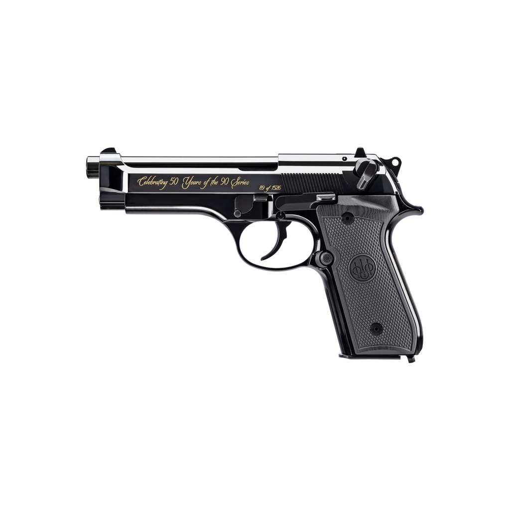 BERETTA J92SB15 92SB 50TH ANNIVERSARY 9MM LUGER 15+1 4.90" BLUED BARREL, POLISHED BLUED ENGRAVED