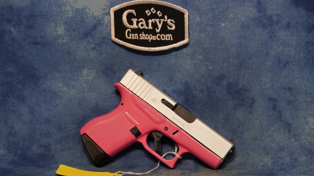 USED GLOCK G43 9MM MATTE STAINLESS WITH BUBBLEGUM