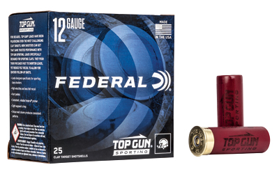FEDERAL TGS12875 TOP GUN 12 GAUGE 2-3/4" 1OZ 7.5 SHOT 1250 FPS 25 RNDS