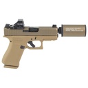 GLOCK UX4350204FRNFDE 43X 9MM HUSH PUPPY PROJECT SILENCER COMBO FDE W/ HS407K X2