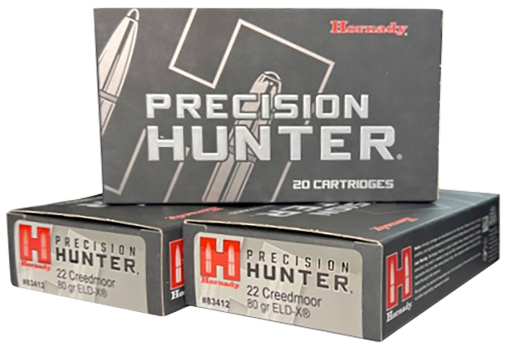 HORNADY 83412 PRECISION HUNTER 22 CREEDMOOR 80 GRAIN ELD-X 20 RNDS