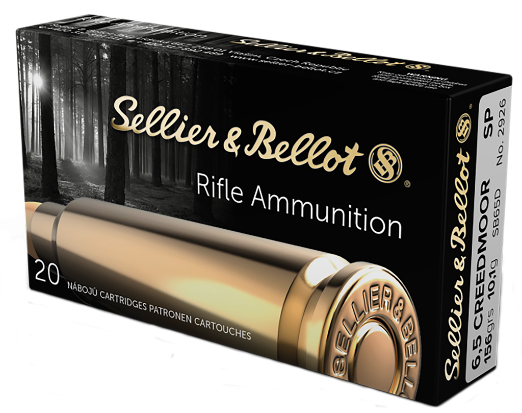 SELLIER & BELLOT SB65D RIFLE 6.5 CREEDMOOR 156 GRAIN SOFT POINT 20 RNDS