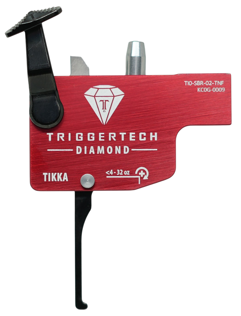 TRIGGERTECH TI0-SRB-02-TNF TIKKA DIAMOND BLACK/RED FLAT TRIGGER 4-32 OZ 