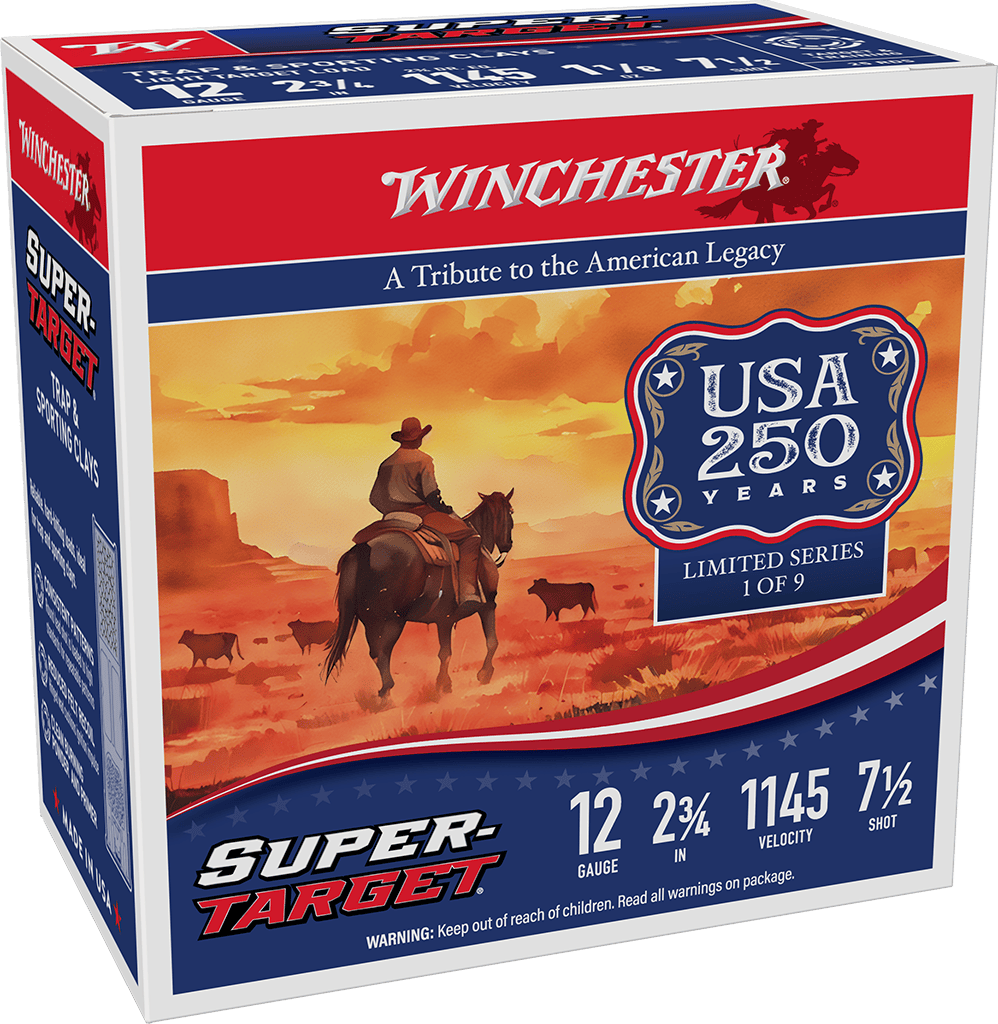 WINCHESTER TRGT127 USA 250 YEARS TRAP & SPORTING CLAYS 12 GA 2-3/4" 25 RNDS