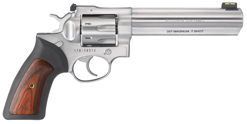 RUGER 1773 GP100 357 MAG 7 SHOT 6" SATIN STAINLESS