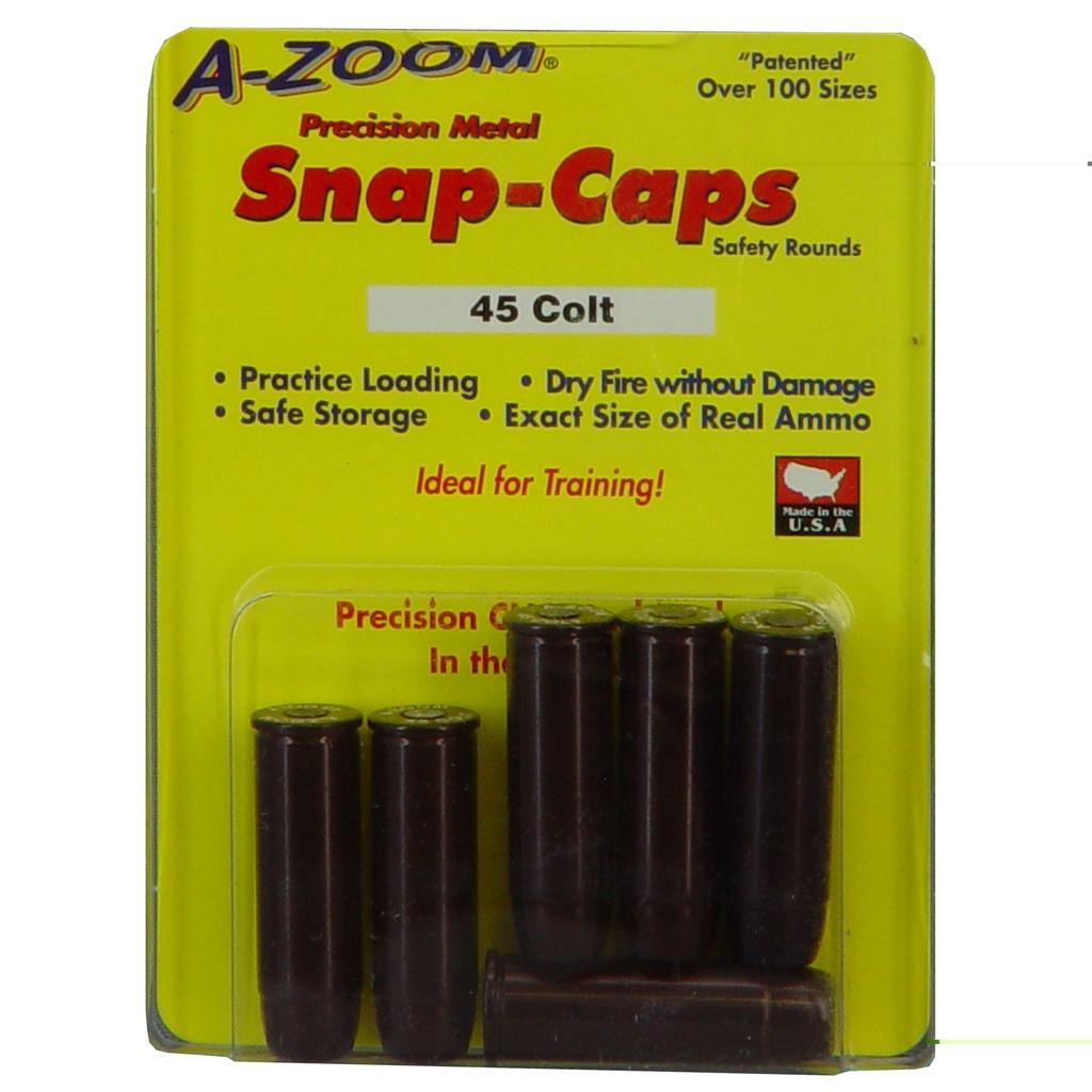 A-ZOOM 16124 REVOLVER SNAP CAP 45 COLT 6PACK
