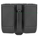 BLACKHAWK 410610PBK DOUBLE MAG CASE BLACK POLYMER BELT CLIP COMPATIBLE W/ DOUBLE STACK 9MM/10MM/40/45/357