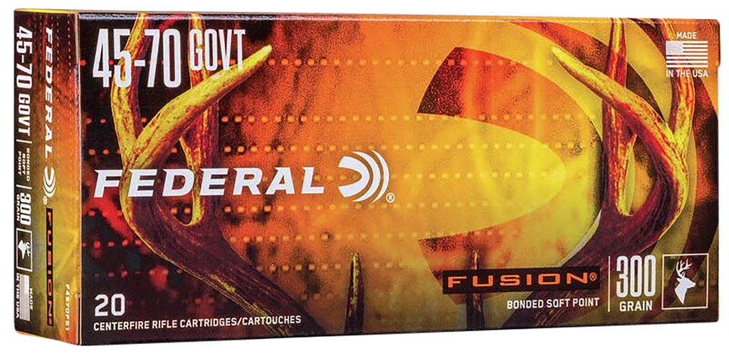 FEDERAL F4570FS1 FUSION 45-70 GOV'T 300 GRAIN 20 RNDS 