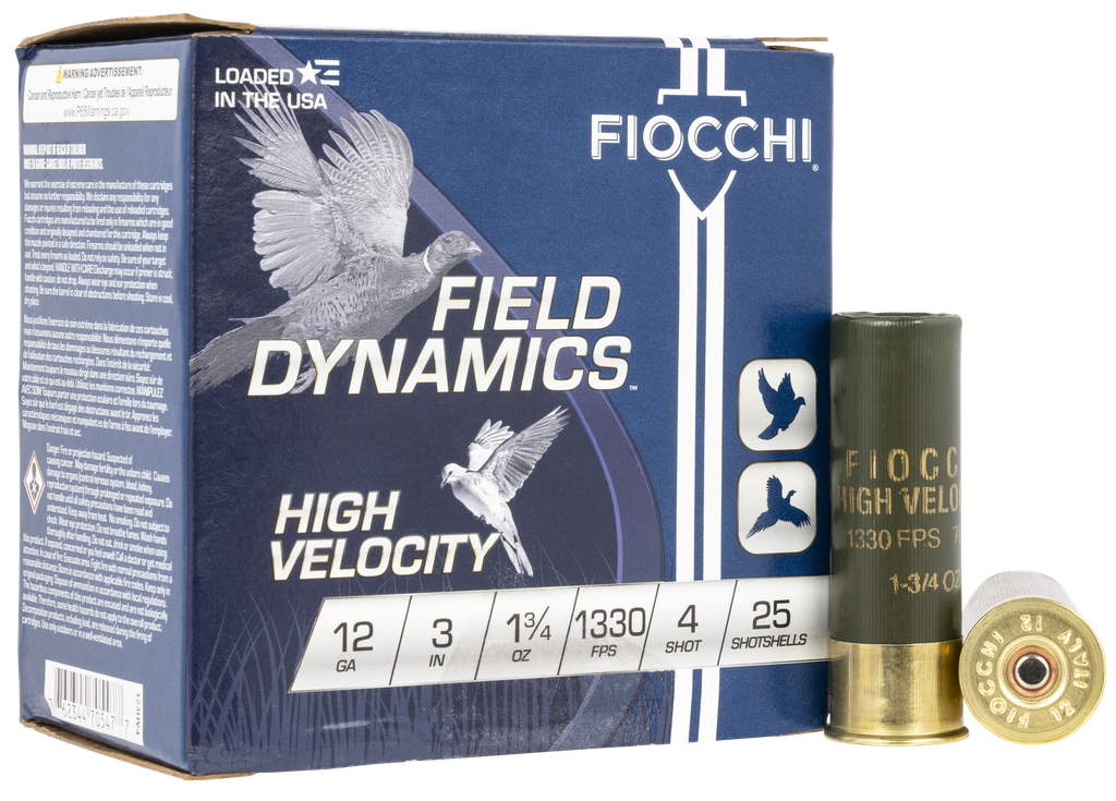 FIOCCHI FIELD DYNAMICS, FIO 123HV4    HIGH VEL 12   3IN   4SHT 1-3/4 25/10