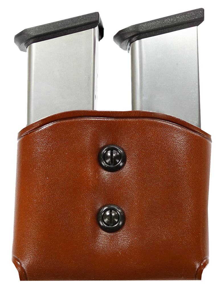 GALCO MAG CARRIER DOUBLE TAN LEATHER BELT LOOP 45 ACP BELTS 1.50-1.75" WIDE COMPATIBLE W/ SINGLE STACK COMPATIBLE W/ SIG P220 COMPATIBLE W/ 1911 DMC26