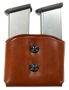 GALCO MAG CARRIER DOUBLE TAN LEATHER BELT LOOP 45 ACP BELTS 1.50-1.75" WIDE COMPATIBLE W/ SINGLE STACK COMPATIBLE W/ SIG P220 COMPATIBLE W/ 1911 DMC26