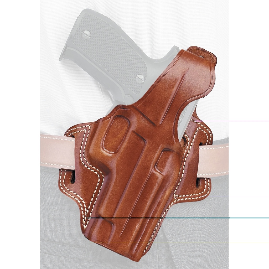 GALCO FL228 FLETCH HIGH RIDE LEATHER HOLSTER FITS GLOCK 20, 21/SF, 37 RH TAN