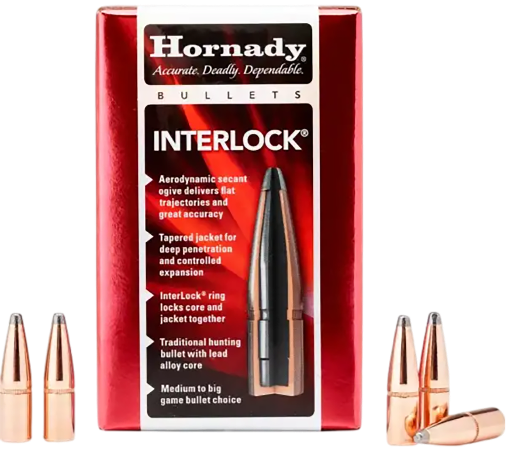 HORNADY 2825 INTERLOCK 7MM .284 139 GRAIN BOAT TAIL SPIRE POINT 100 PCNT